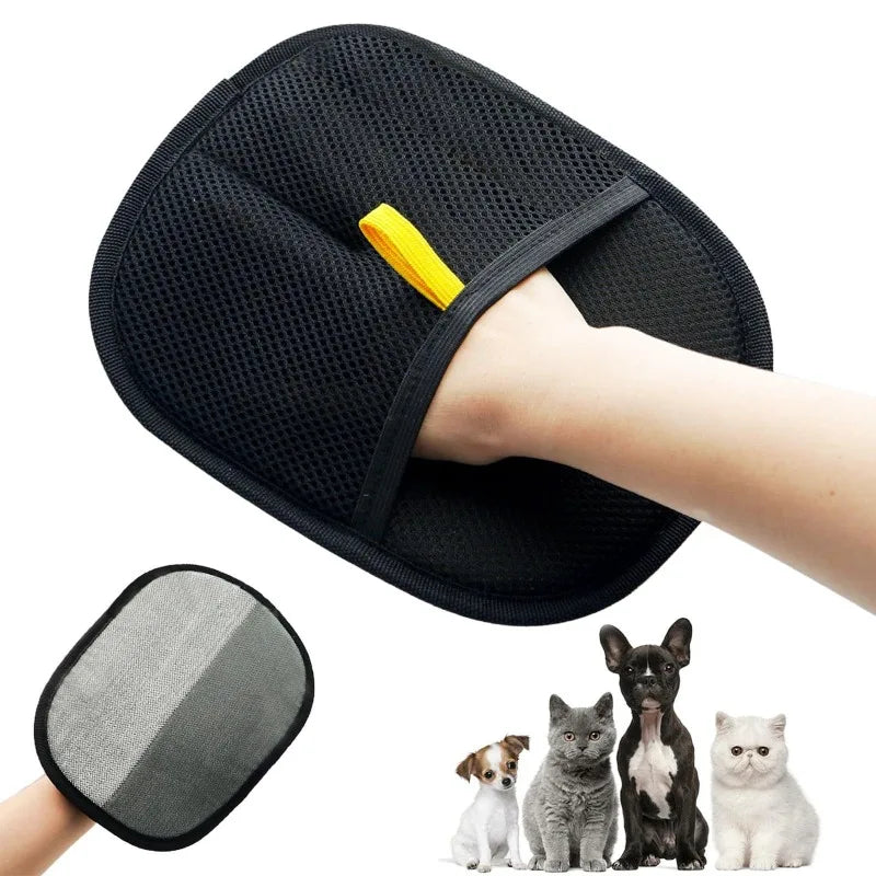 Double-Sided Pet Hair Removal & Grooming Glove for Cats and Dogs