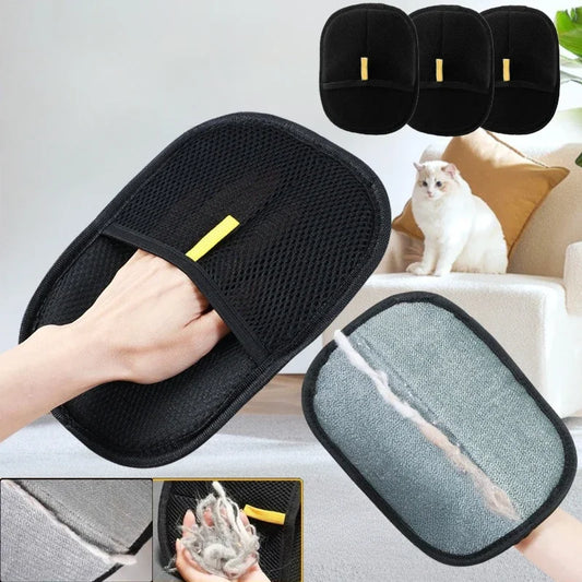 Double-Sided Pet Hair Removal & Grooming Glove for Cats and Dogs